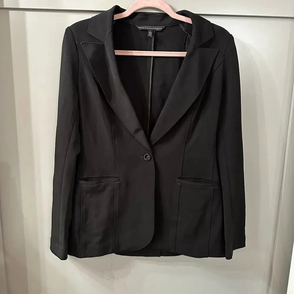 White House Black Market Blazer The Essential Blazer Jacket size 4 WHBM - Picture 1 of 5
